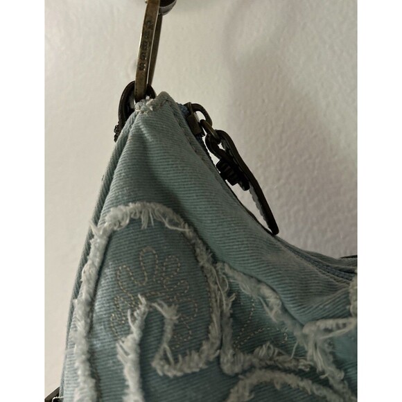 🚨Guess Hysteric Glamour Style Vintage Y2K Avantgarde bag Blue / Buckle Denim SM - Picture 15 of 15